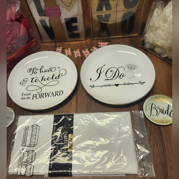 Mostly NWT/NIB Assorted Wedding Tabletop Decorations